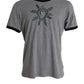 Gray Sacred Heart Cotton Crew Neck T-shirt