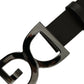 Dark Brown Leather DG Metal Buckle Belt