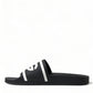 Black Rubber Sandals Slippers Beachwear Men Shoes