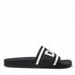 Black Rubber Sandals Slippers Beachwear Men Shoes