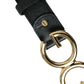 Black Calf Leather Gold DG Logo Buckle Belt