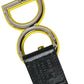 Yellow Nylon Logo Print Metal Buckle Belt