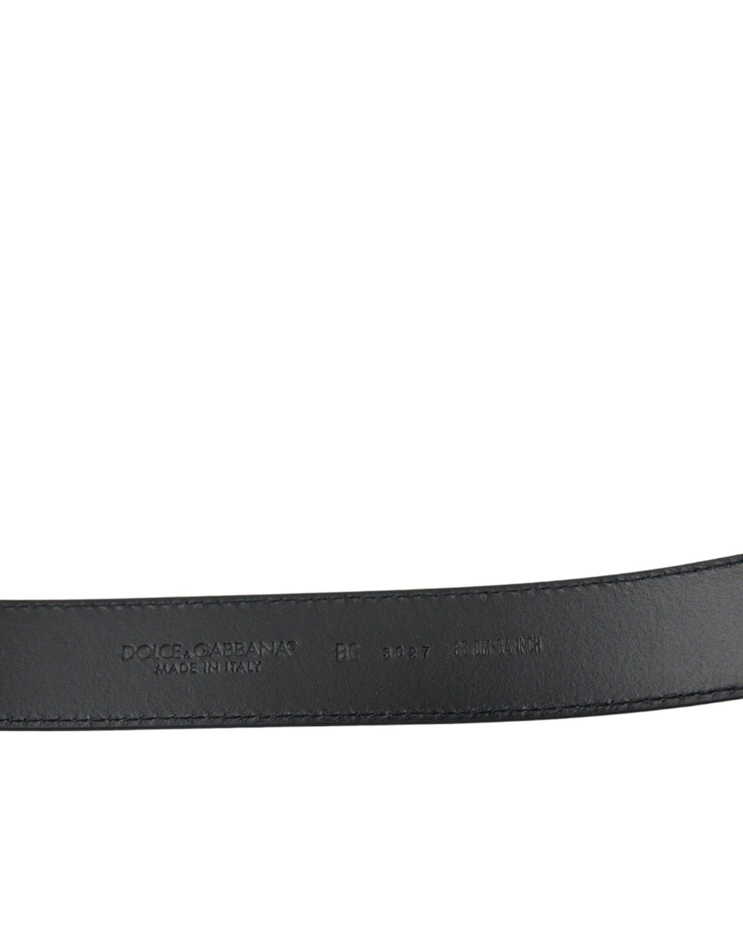 Black Calf Leather Silver Metal Buckle Belt