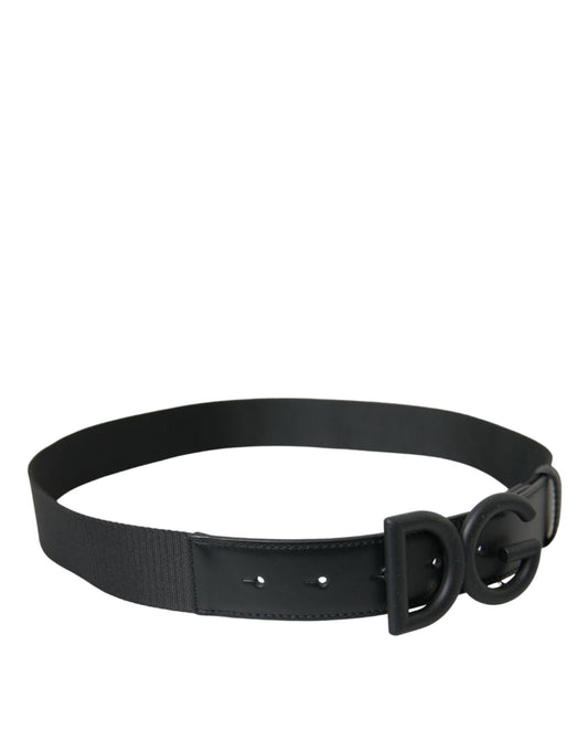 Black Orange Leather DG Metal Buckle Belt