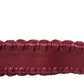 Maroon Beige Braided Canvas Wide Waist Belt