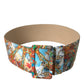 Multicolor Carretto Fabric Wide Waist Belt