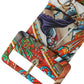 Multicolor Carretto Fabric Wide Waist Belt