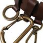 Brown Calf Leather Gold Metal Buckle Belt