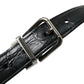 Black Leather Silver Metal Buckle Belt