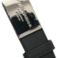 Black Leather Silver Square Metal Buckle Belt