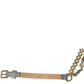 Blue Braided Gold Brass Chain Waist Belt