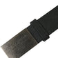 Black Leather Rectangle Metal Buckle Belt