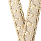 Beige Raffia Leather Metal Buckle Belt