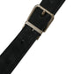 Black Goat Leather Antique Metal Buckle Belt