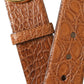 Brown Exotic Leather Round Buckle Belt