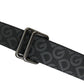 Black Logomania Leather Metal Buckle Belt