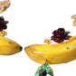 Gold Brass Crystal Banana Clip-on Jewelry Dangling Earrings