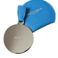 Blue Calfskin Leather Round Logo Hand Mirror Holder