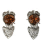 Silver Crystal Stone 925 Sterling Earrings