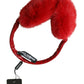 Red Mink Fur Winter Warmer Headband Ear Muffs