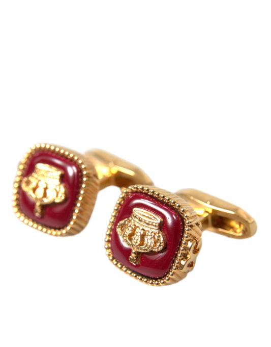 Gold Plated Crown Sterling Silver 925 Cufflink