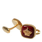 Gold Plated Crown Sterling Silver 925 Cufflink