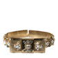 Gold Tone Brass Crystal Embellished Belt