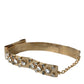 Gold Tone Brass Crystal Embellished Belt