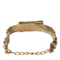 Gold Tone Brass Crystal Embellished Belt