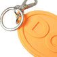 Orange Rubber DG Logo Silver Brass Metal Keyring Keychain