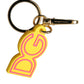 Yellow Rubber Gold Tone Metal DG Logo Keyring Keychain