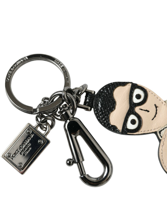 Leather Dominico Stefano #DGFAMILY Logo Badge Keychain