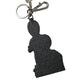 Leather Dominico Stefano #DGFAMILY Logo Badge Keychain