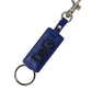 Blue Calf Leather DG Logo Silver Brass Keyring Keychain