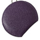 Purple Calfskin Leather Round Logo Hand Mirror Holder