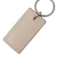 Beige Calf Leather DG Logo Silver Brass Keyring Keychain