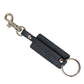 Black Calf Leather DG Logo Silver Brass Keyring Keychain