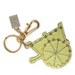 Multicolor Gold Tone Carretto Keychain Keyring