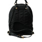 Black #DGFAMILY Embellished Backpack VULCANO Bag