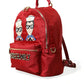 Red #DGFAMILY Embellished Backpack VULCANO Bag