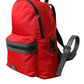 Red Nylon Leather DG Logo School Backpack Bag