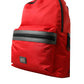 Red Nylon Leather DG Logo School Backpack Bag