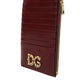 Maroon Leather DG Amore Zip Card Holder Wallet