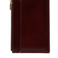 Maroon Leather DG Amore Zip Card Holder Wallet