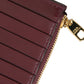 Maroon Leather DG Amore Zip Card Holder Wallet