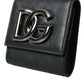 Black Lamb Leather Logo Card Holder Chain Strap Bags