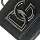 Black Lamb Leather Logo Card Holder Chain Strap Bags