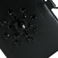 Black White Leather Crystal Embellished Cardholder Wallet