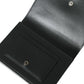 Black White Leather Crystal Embellished Cardholder Wallet