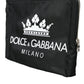 Black DG Milano Print Nylon Pouch Clutch Bags